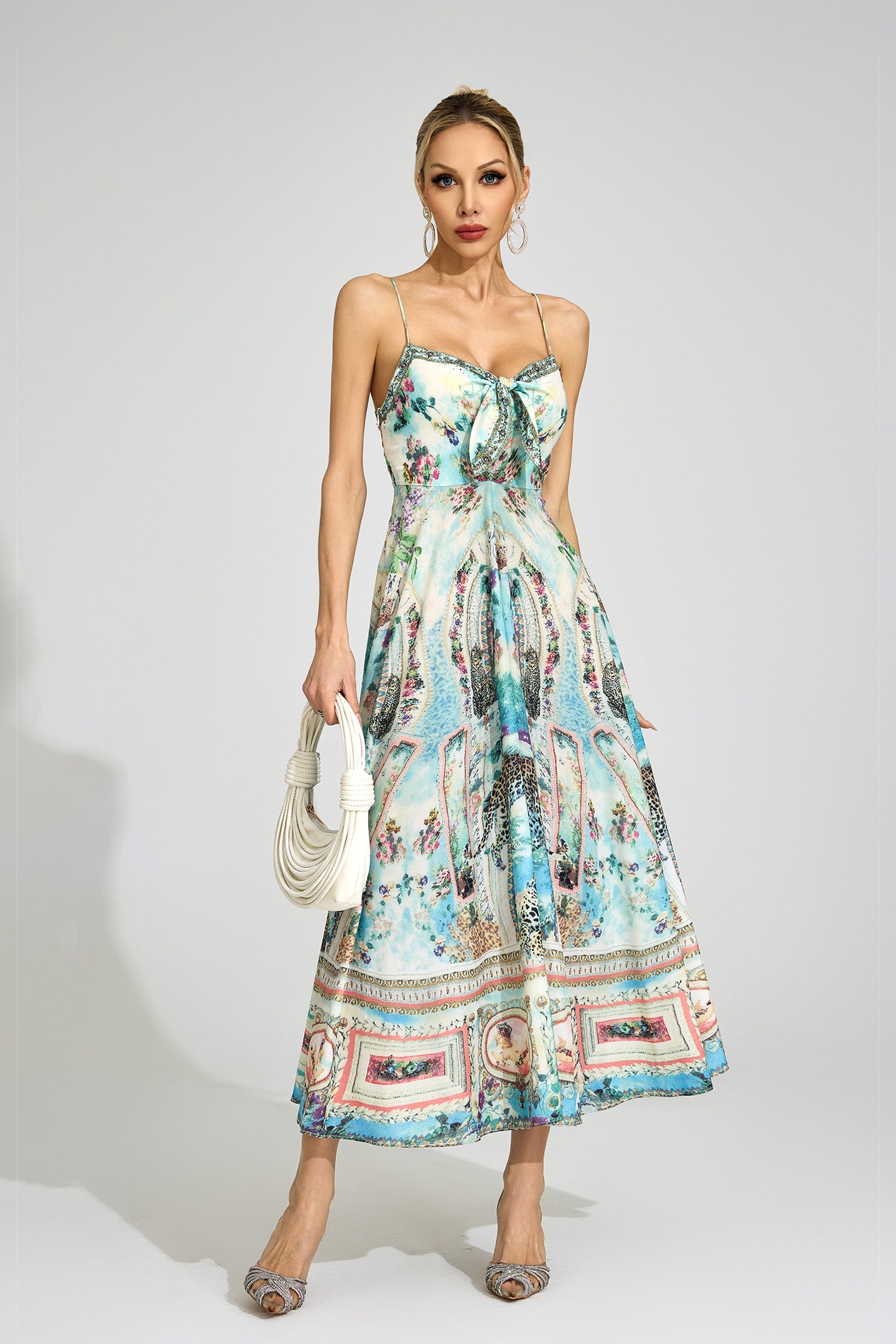 Lorthane Green Print Maxi Dress