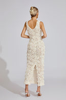 Gryoxin Floral Maxi Dress In White