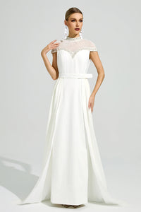 Arixelle White Wrap Maxi Dress
