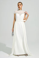 Arixelle White Wrap Maxi Dress
