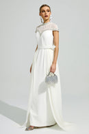 Arixelle White Wrap Maxi Dress