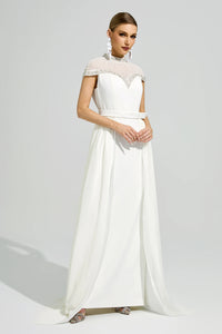 Arixelle White Wrap Maxi Dress