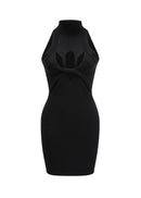 Suzette Twist-Detail Cutout Mini Dress