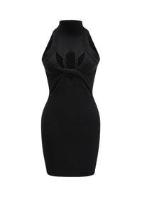 Suzette Twist-Detail Cutout Mini Dress