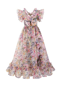 Jeanne Off-Shoulder Ruffled Midi Dress