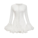 Orphee Semi-Sheer Flared Mini Dress