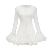Orphee Semi-Sheer Flared Mini Dress