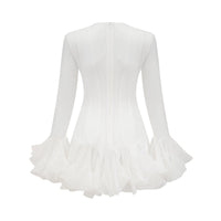 Orphee Semi-Sheer Flared Mini Dress