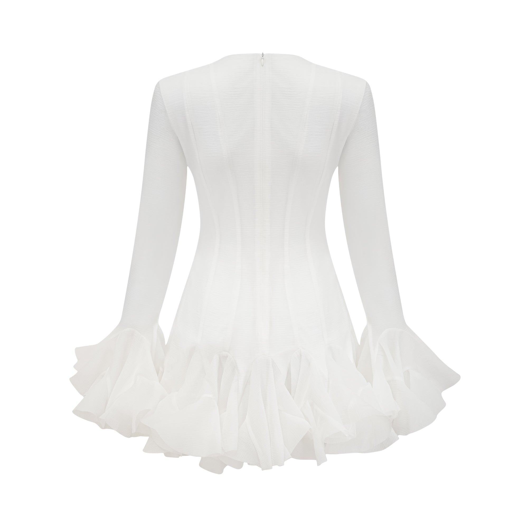 Orphee Semi-Sheer Flared Mini Dress