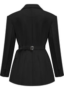 Uranie Black Double Breasted Blazer Mini Dress