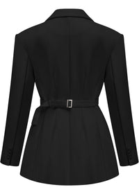 Uranie Black Double Breasted Blazer Mini Dress