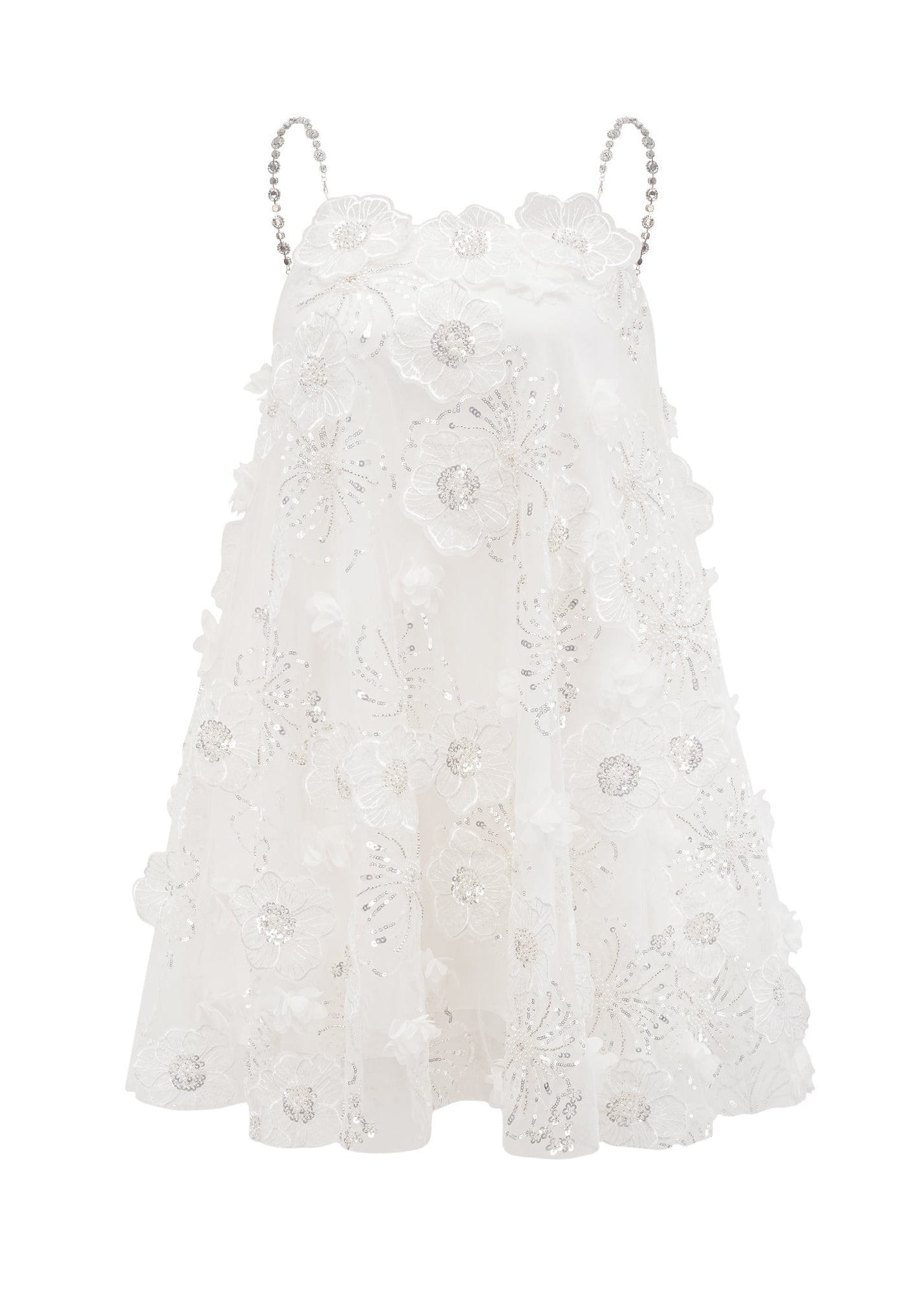 Manon Crystal-Embellished Floral Mini Dress