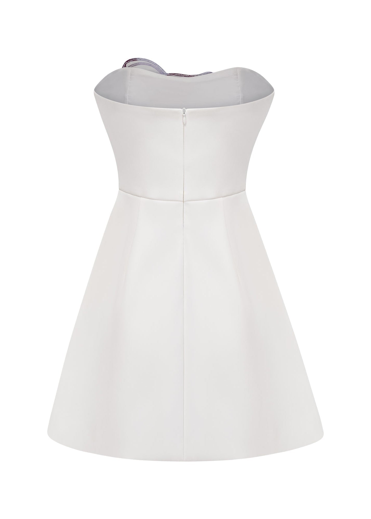Eloise White Off-Shoulder Sequin Floral Embroidered Mini Dress