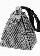 Aelunara Rhinestone-embellished Pyramid Handbag
