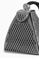 Aelunara Rhinestone-embellished Pyramid Handbag