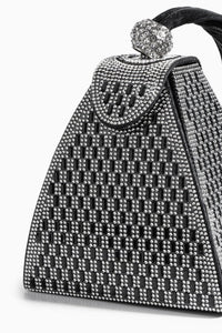 Aelunara Rhinestone-embellished Pyramid Handbag