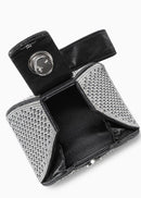 Aelunara Rhinestone-embellished Pyramid Handbag