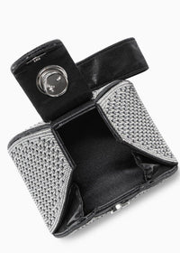 Aelunara Rhinestone-embellished Pyramid Handbag