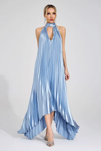 Galedrix Silver Halter Maxi Dress