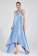 Galedrix Silver Halter Maxi Dress