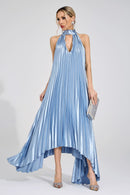Galedrix Silver Halter Maxi Dress
