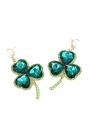 Akihiko Emerald Clover Earrings