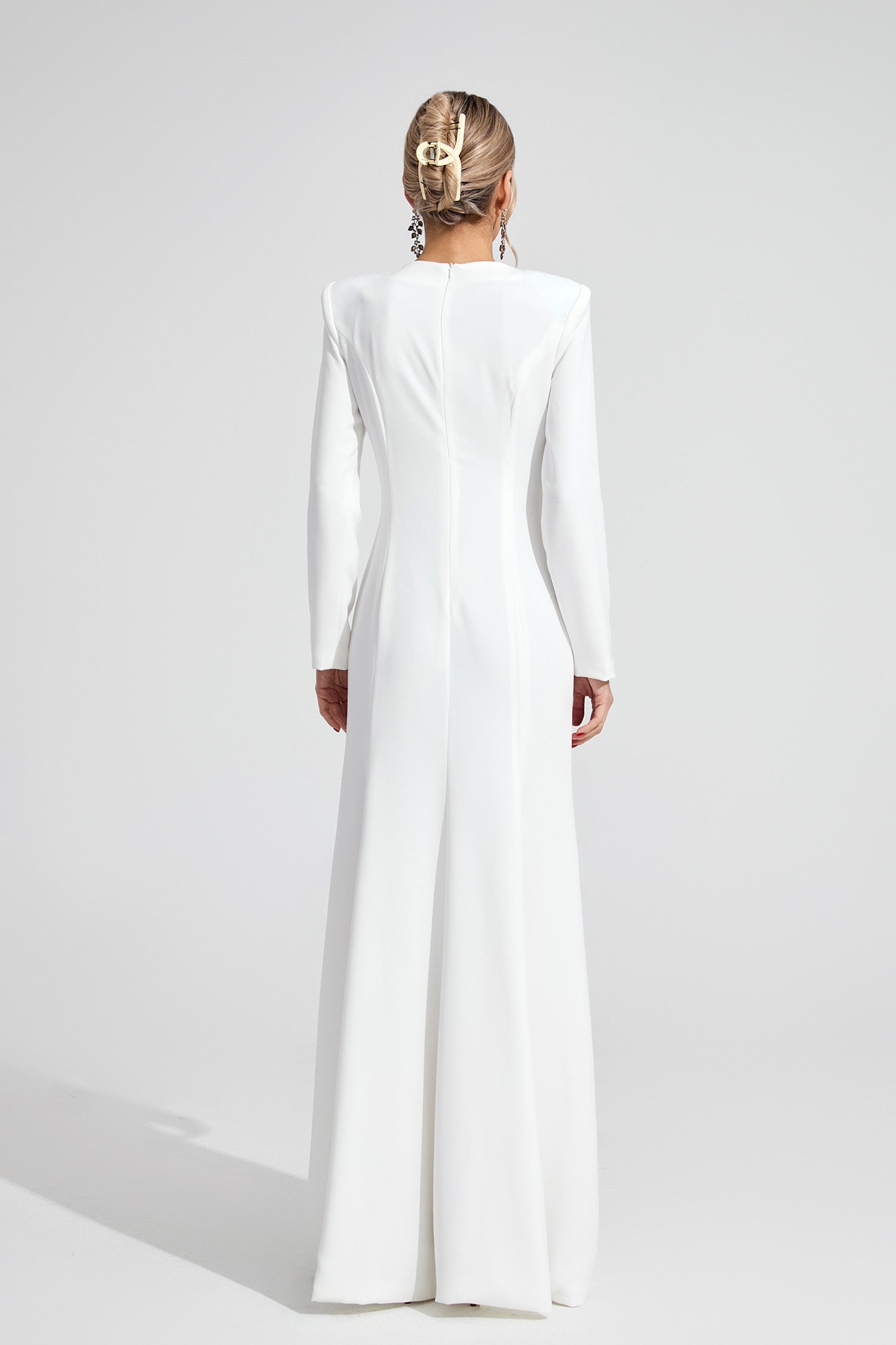 Wyverion White Diamond Maxi Dress