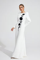 Wyverion White Diamond Maxi Dress