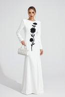 Wyverion White Diamond Maxi Dress