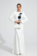 Wyverion White Diamond Maxi Dress