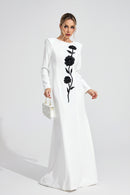 Wyverion White Diamond Maxi Dress