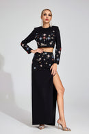 Einstein Diamond Embellished Set In Black