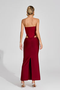 Drythos Cutout Maxi Dress In Red