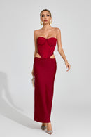 Drythos Cutout Maxi Dress In Red