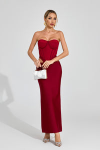 Drythos Cutout Maxi Dress In Red