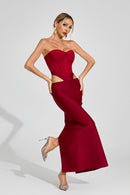 Drythos Cutout Maxi Dress In Red