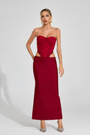 Drythos Cutout Maxi Dress In Red