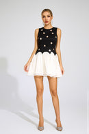 Faeldriel Sequins Sleeveless Mini Dress In Black