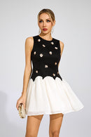 Faeldriel Sequins Sleeveless Mini Dress In Black