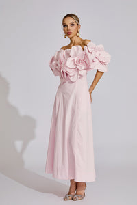 Seldraven Pink Floral Maxi Dress