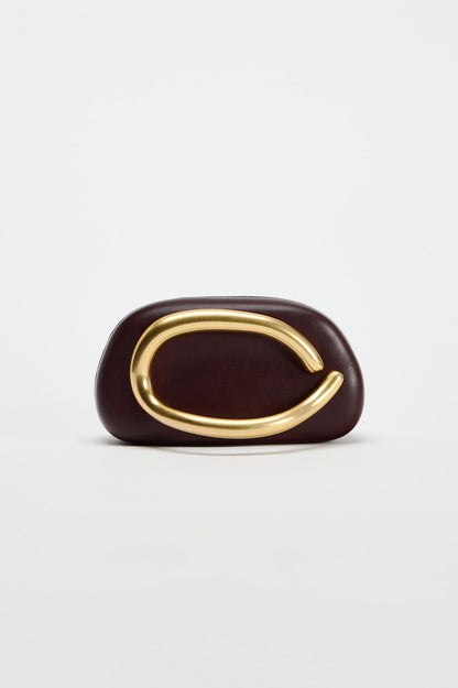 Cyrvath Metal Box Bag in Burgundy