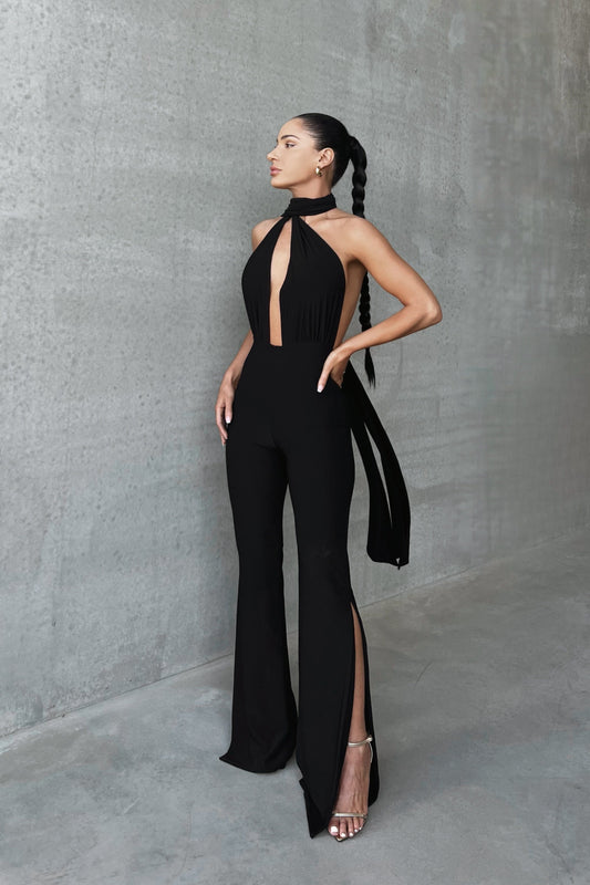 Nikki Multi-Way Jumpsuit In Black