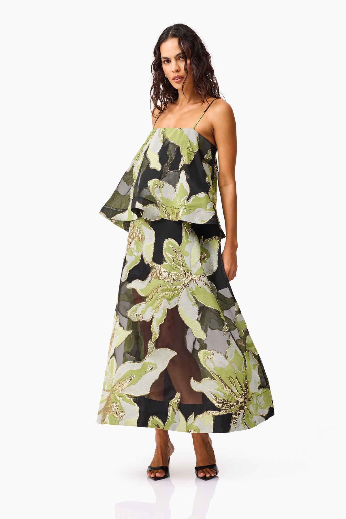 Amdrix Printed Cami Maxi Dress