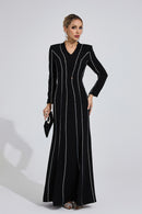 Saelvion Black Diamond Maxi Dress