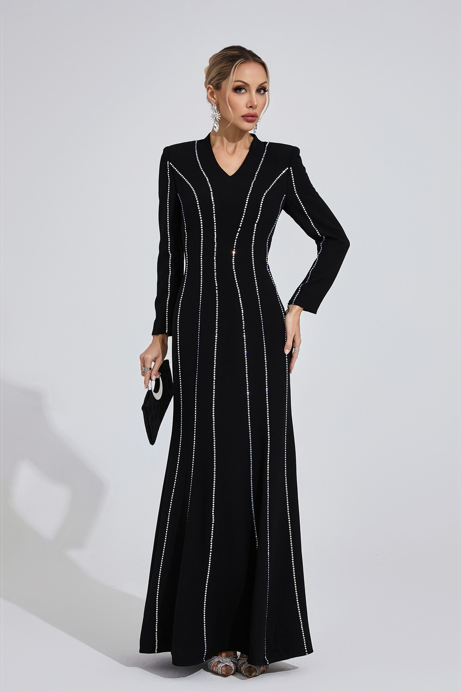 Saelvion Black Diamond Maxi Dress