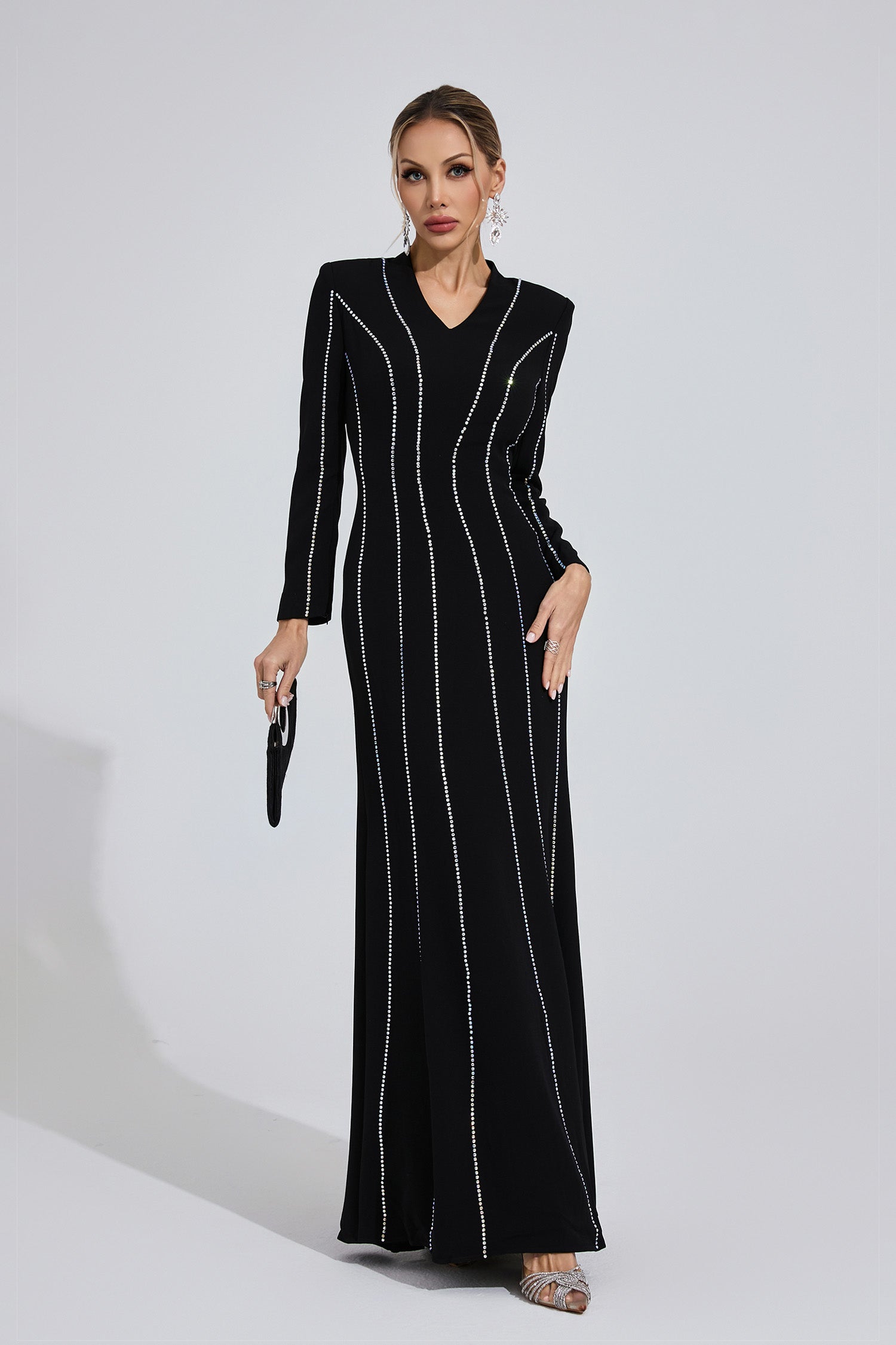 Saelvion Black Diamond Maxi Dress
