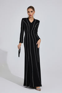 Saelvion Black Diamond Maxi Dress