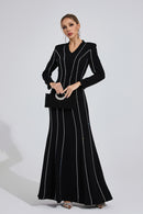 Saelvion Black Diamond Maxi Dress