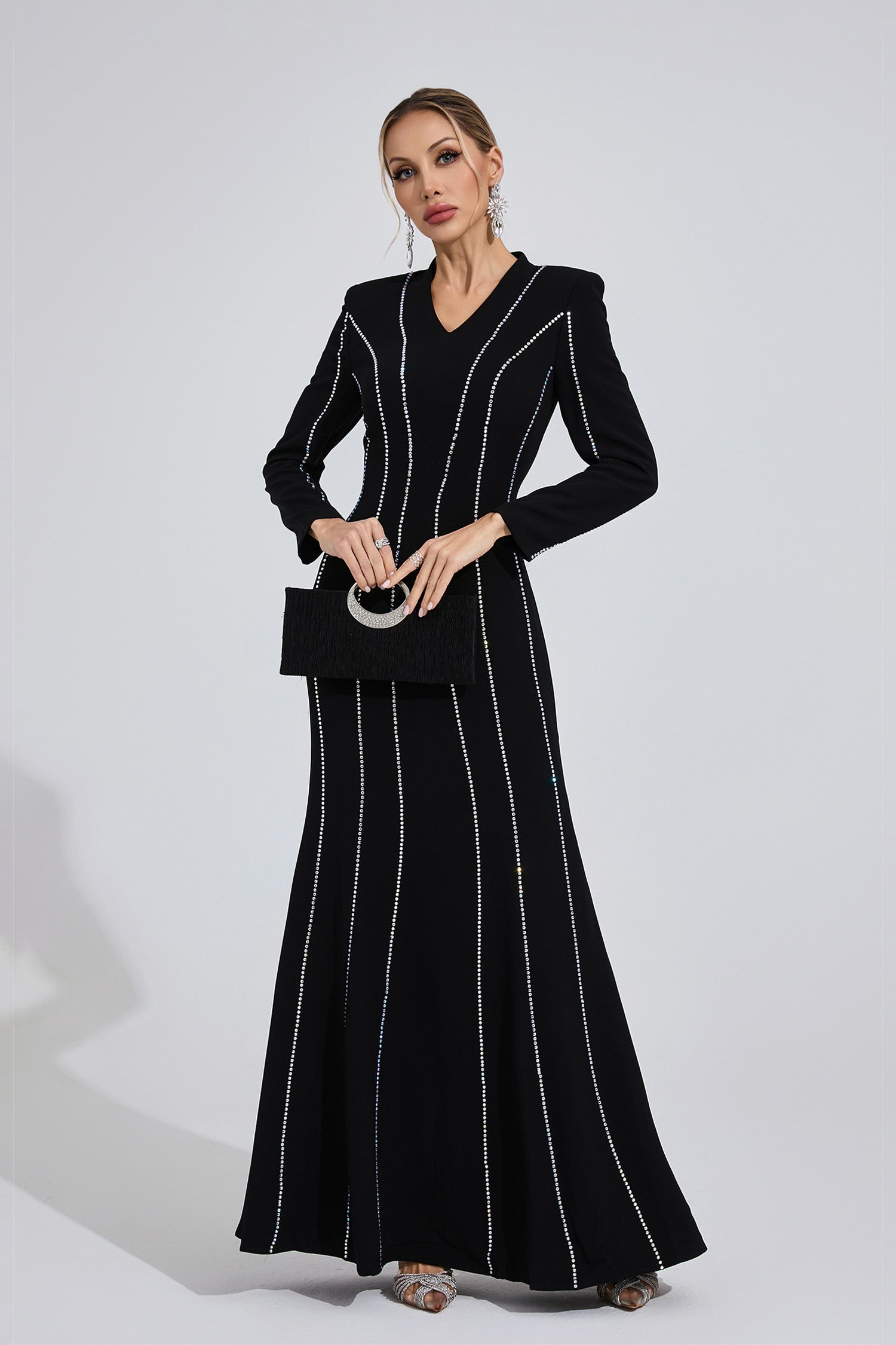 Saelvion Black Diamond Maxi Dress