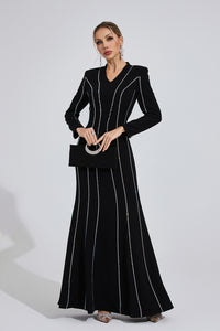 Saelvion Black Diamond Maxi Dress